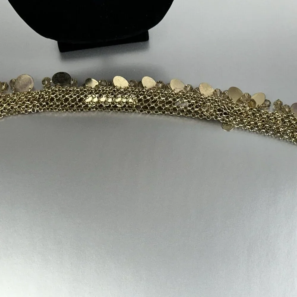Charming Charlie Statement Necklace Bib Goldtone - Picture 13 of 16
